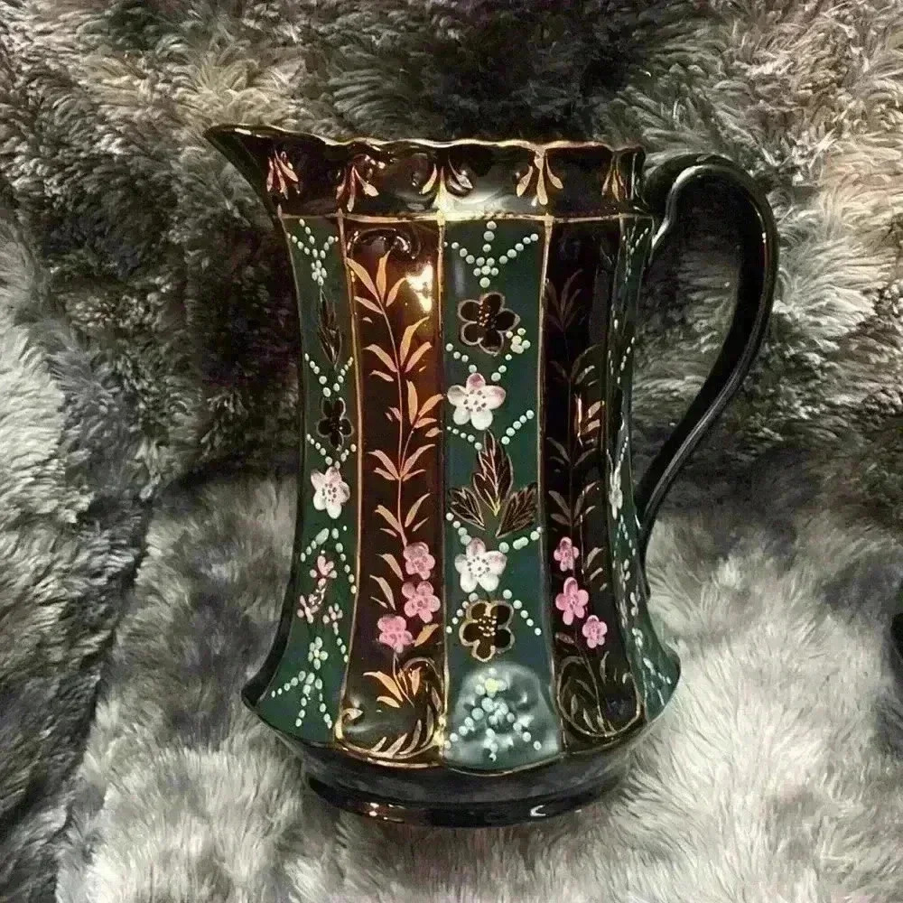 3 Black Glazed Pottery  antique style water jugs - Picture 8 of 15